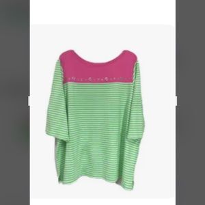 QUACKER FACTORY Pink~Lime Top 3X